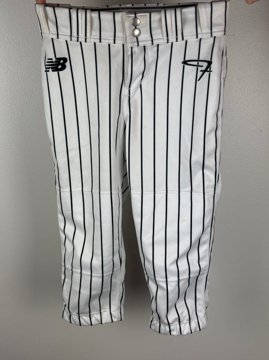 Used White Pinstripe Pants (New Balance)
