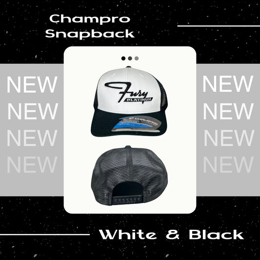 Champro White & Black Snapback