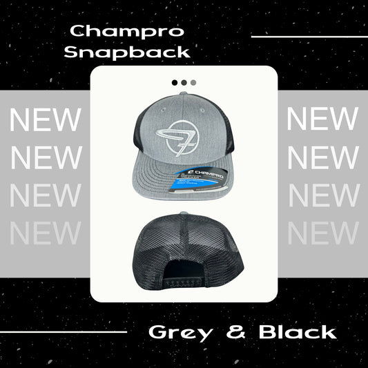 Champro Grey & Black "F" Snapback