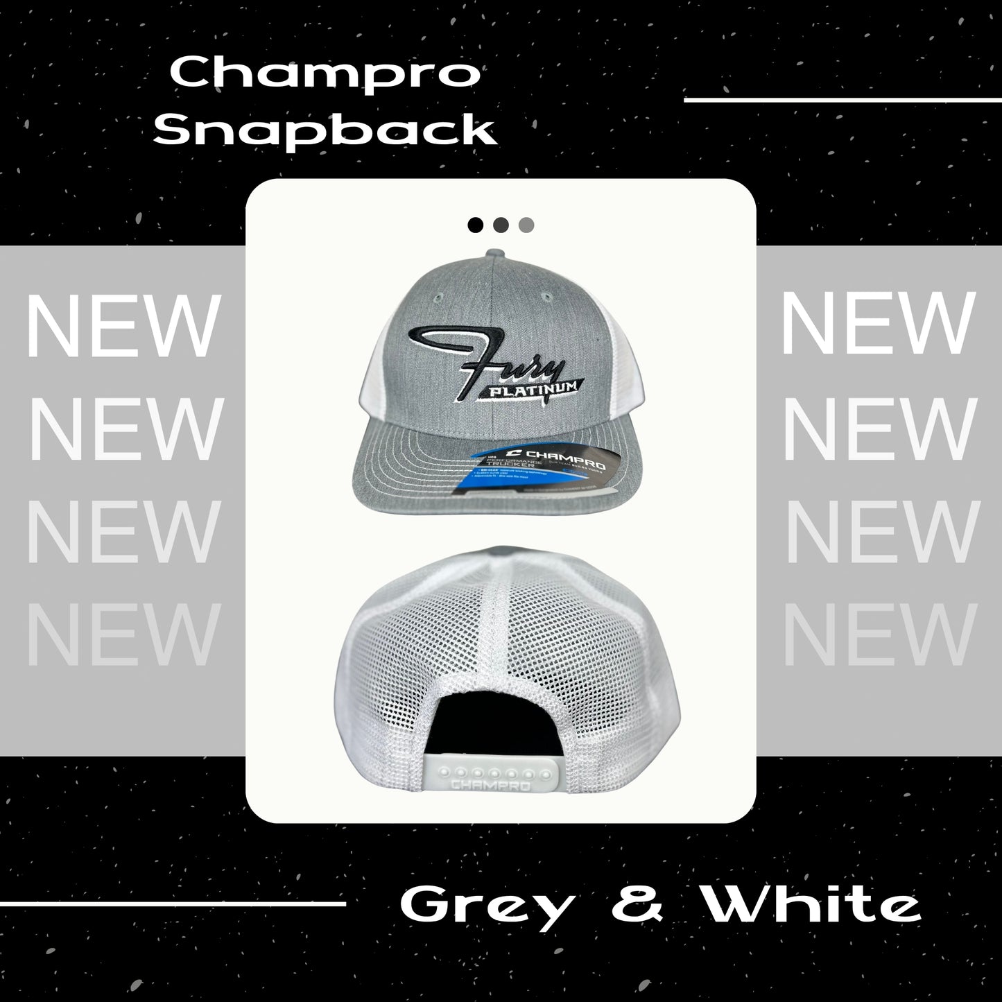 Champro Grey & White Snapback